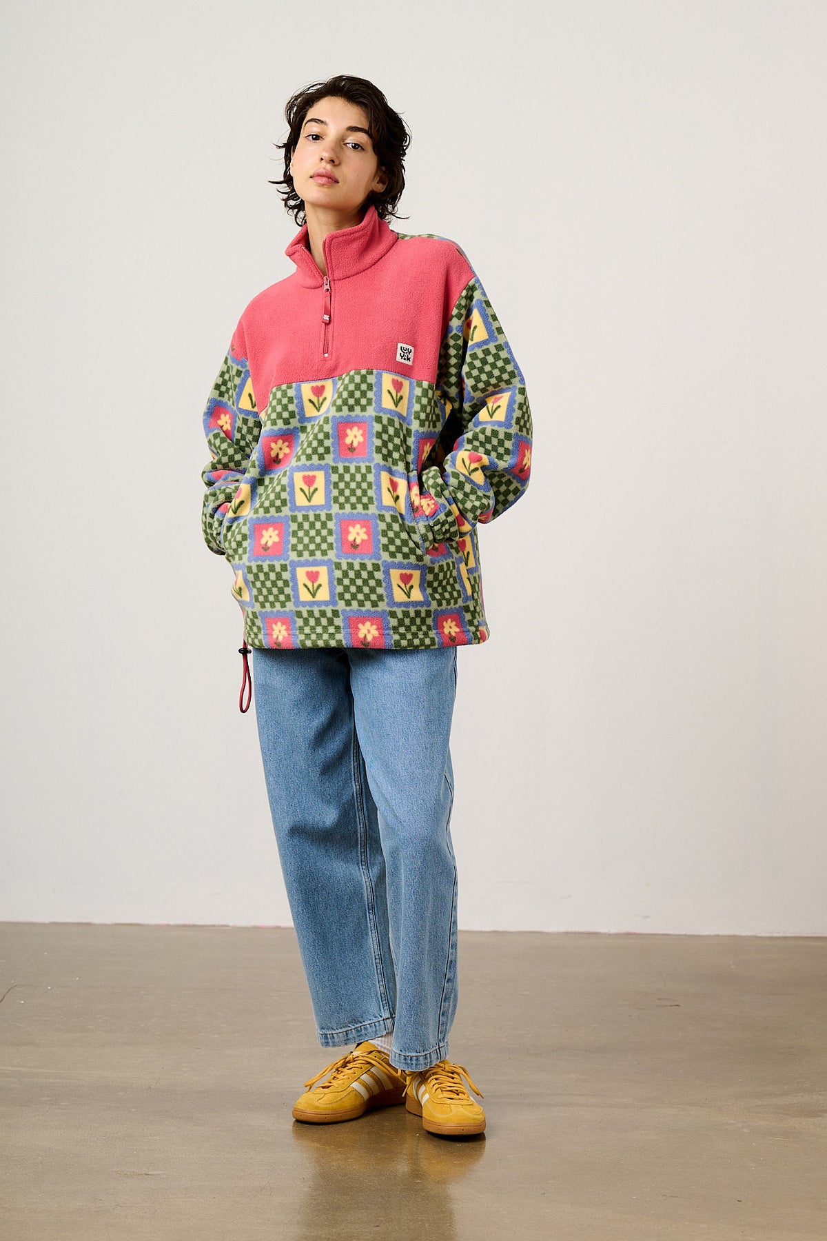 Stevie - Polar Fleece Recycled Polyester in Tulip Print