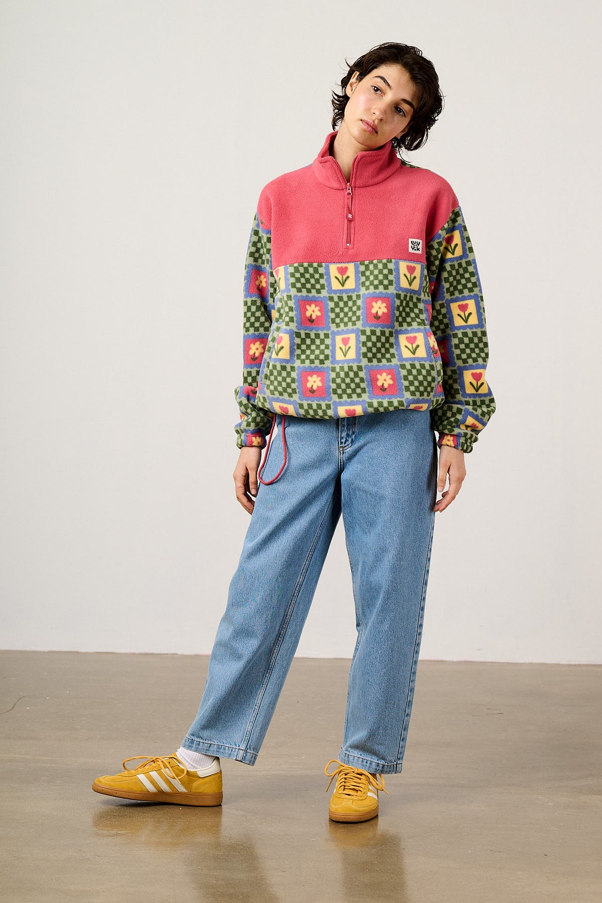 Stevie - Polar Fleece Recycled Polyester in Tulip Print
