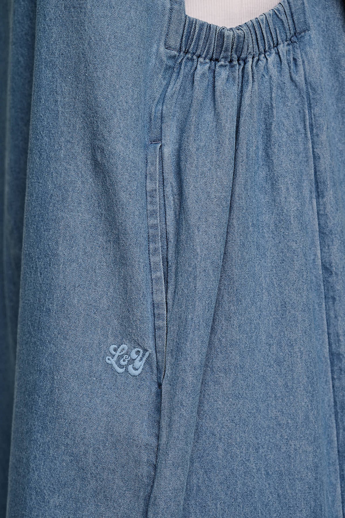 IMPERFECT Tilda - Cotton Wide Leg Jumpsuit in Light Blue