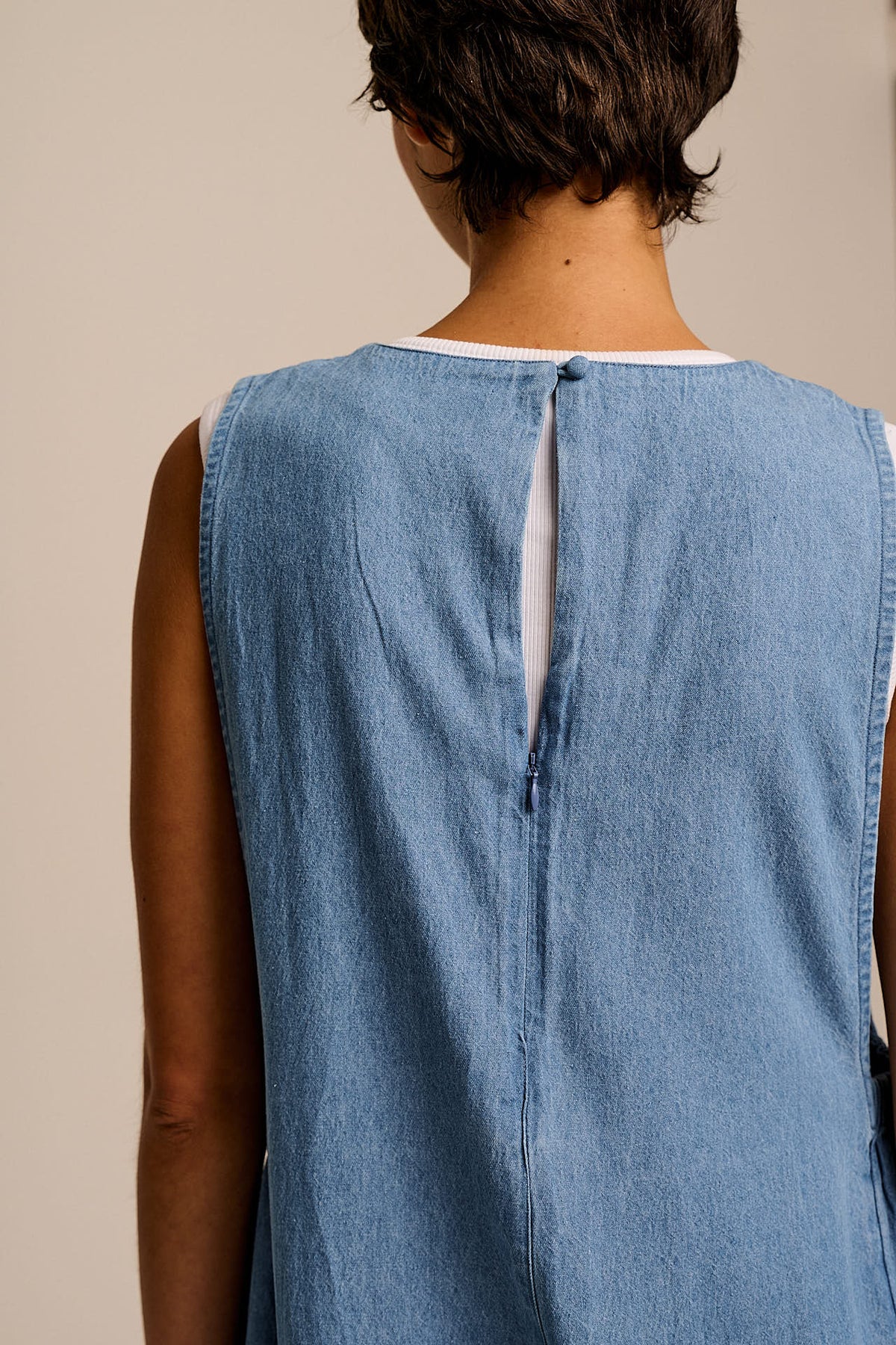 IMPERFECT Tilda - Cotton Wide Leg Jumpsuit in Light Blue