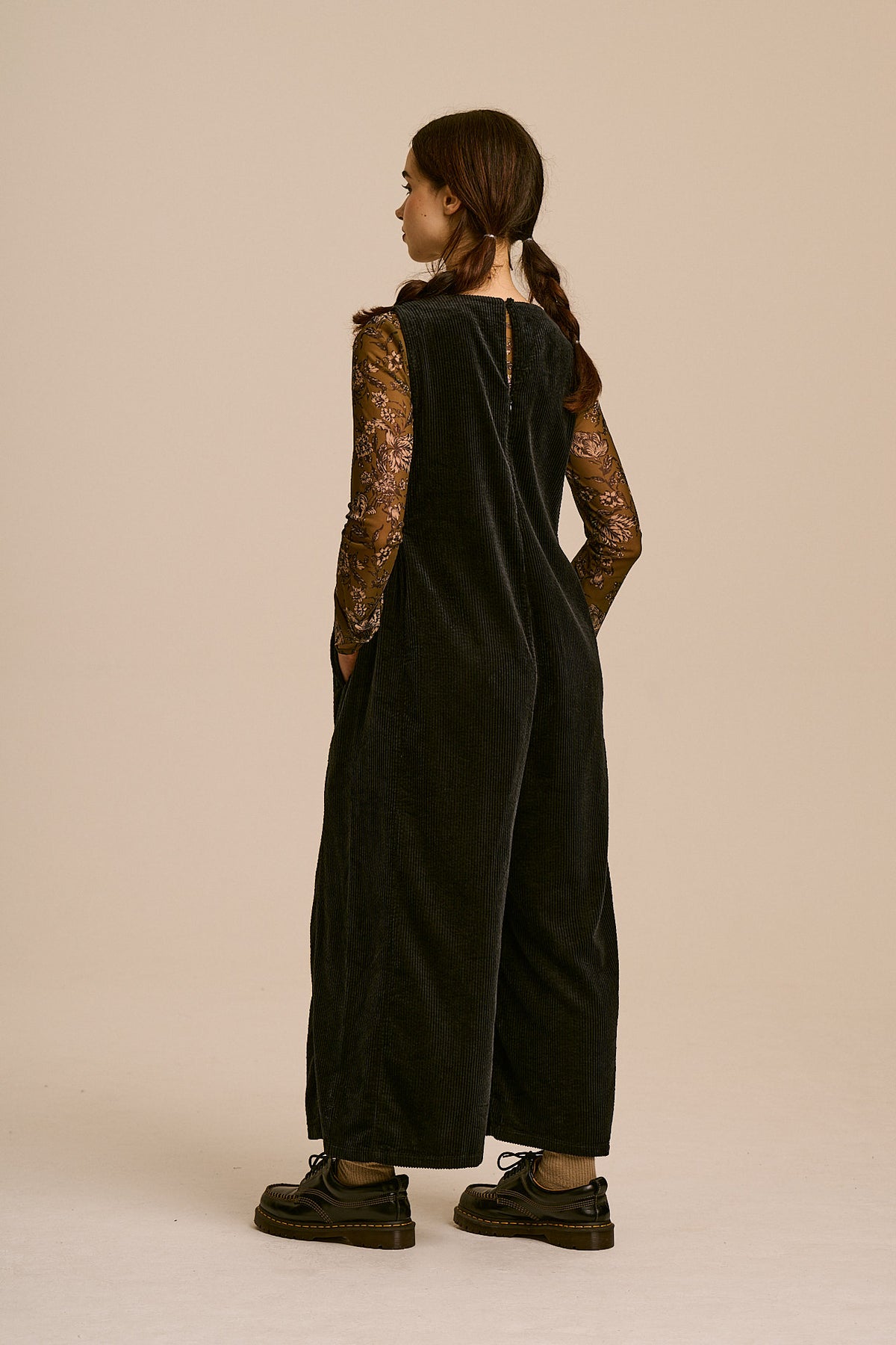 Tilda - Organic Corduroy Jumpsuit in Black