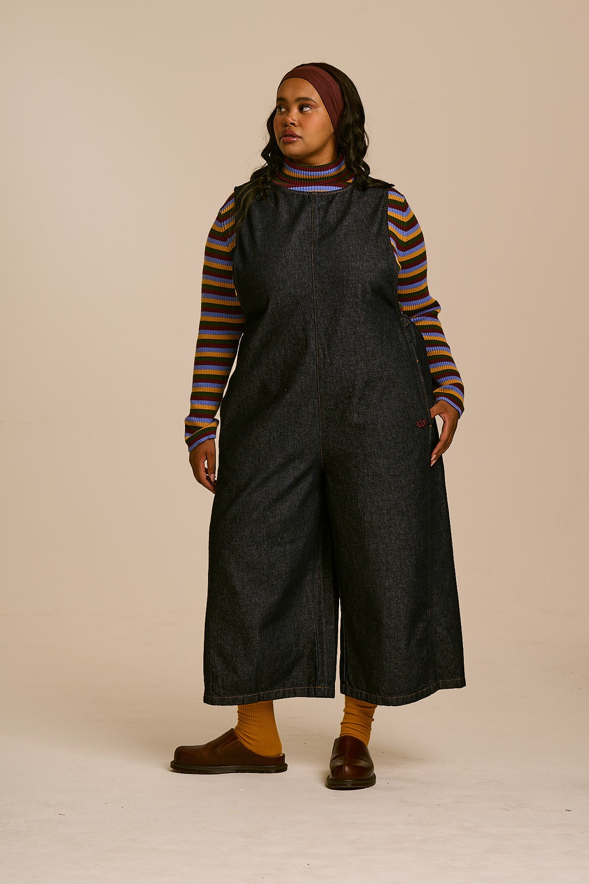 Tilda - Wide Leg Jumpsuit Organic Cotton Denim in Indigo