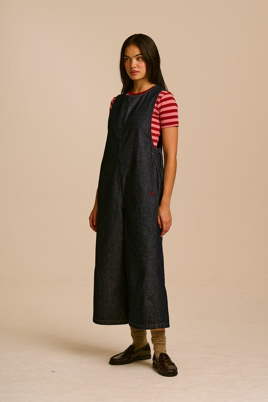 Tilda - Wide Leg Jumpsuit Organic Cotton Denim in Indigo