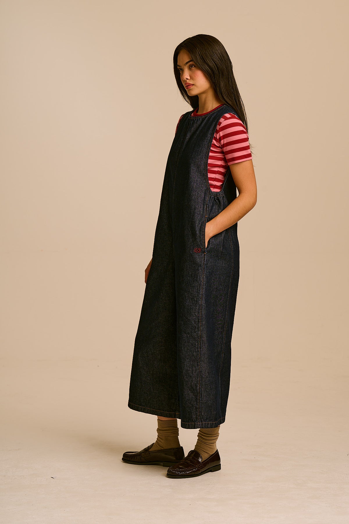 Tilda - Wide Leg Jumpsuit Organic Cotton Denim in Indigo