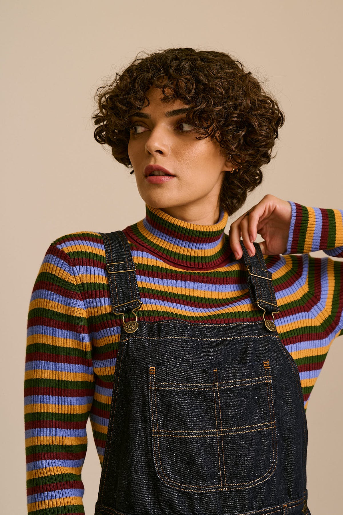 Toluca - Barrel Leg Dungarees Organic Cotton Denim in Indigo