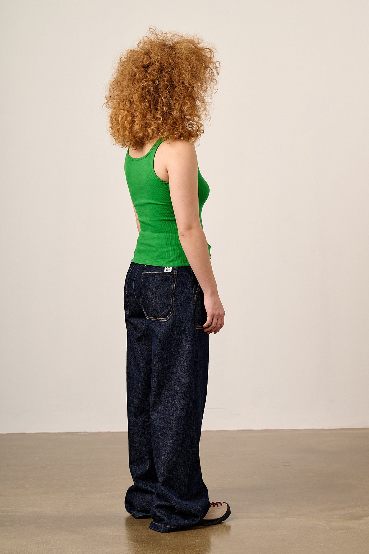 Tully - Strappy Vest Organic Cotton in Green