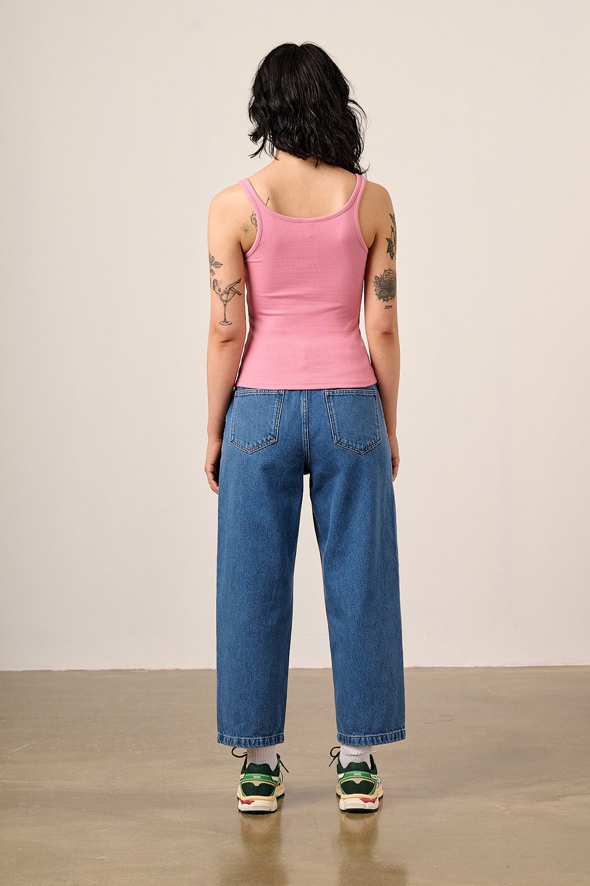 Tully - Strappy Vest Organic Cotton in Pink
