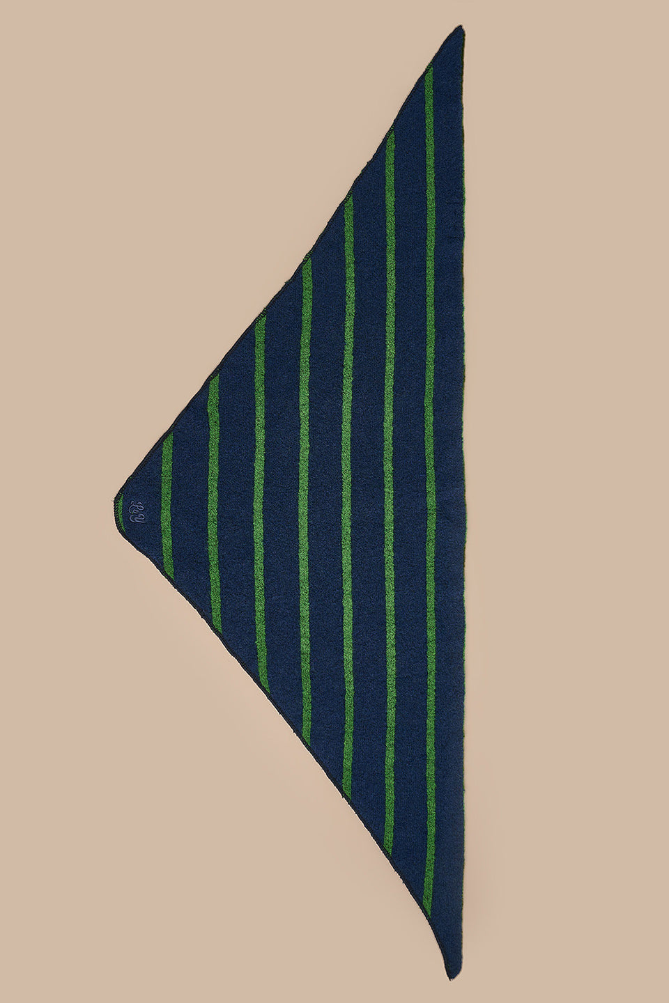 Loki - Neck Scarf Recycled Polyester in Blue & Green Stripe