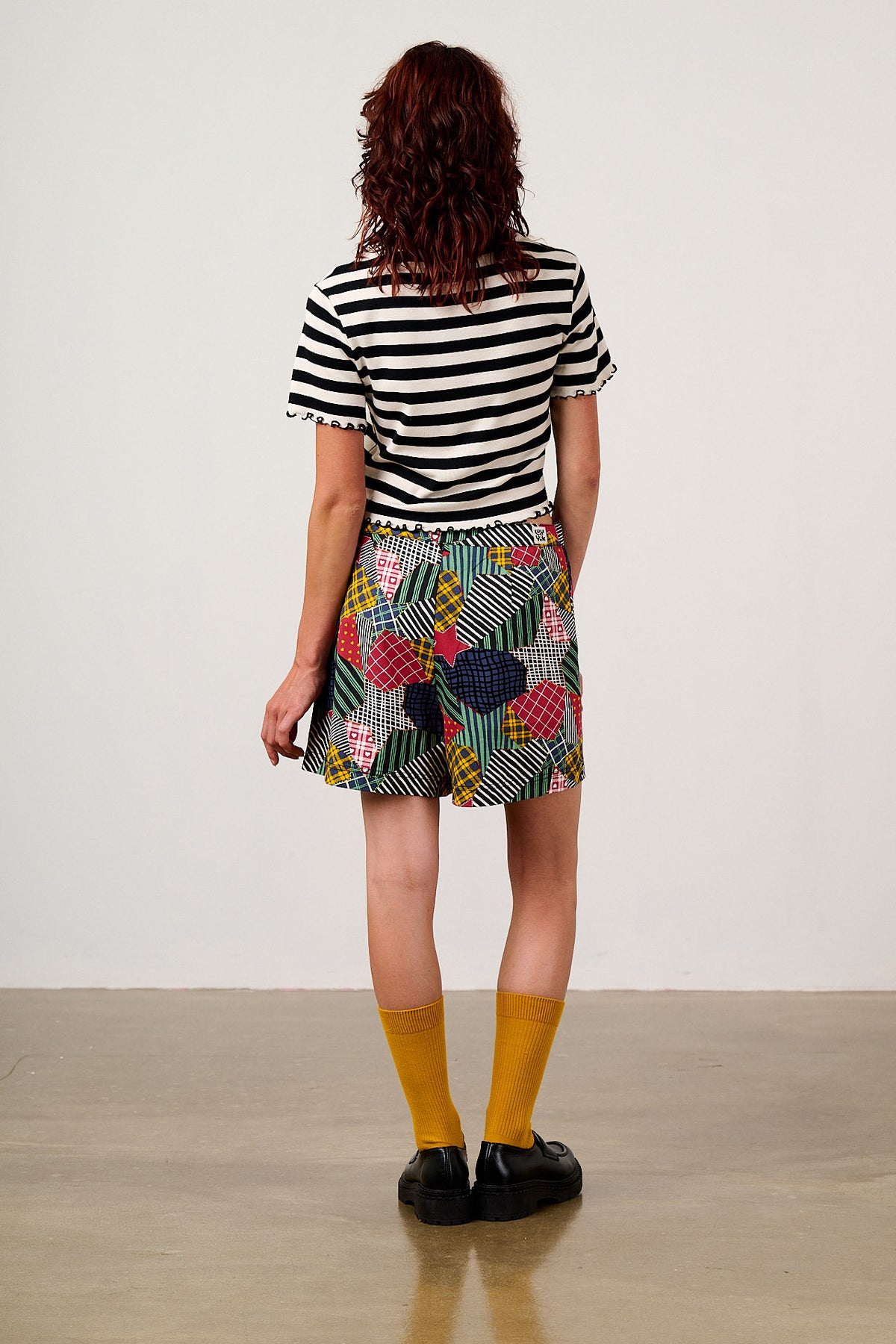 Veeda - Skort Organic Cotton in Star Patchwork
