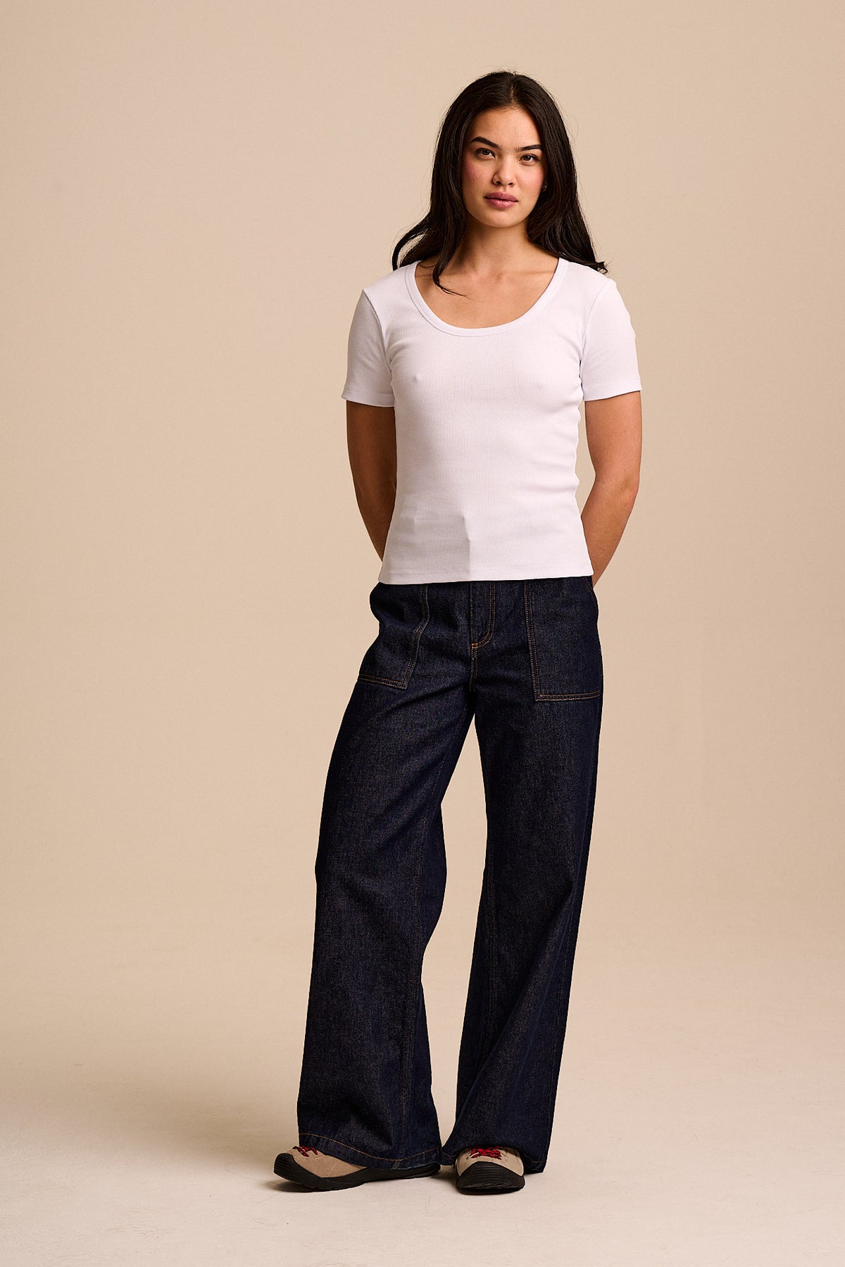 Vita - Scoop Neck T-Shirt Organic Cotton in White
