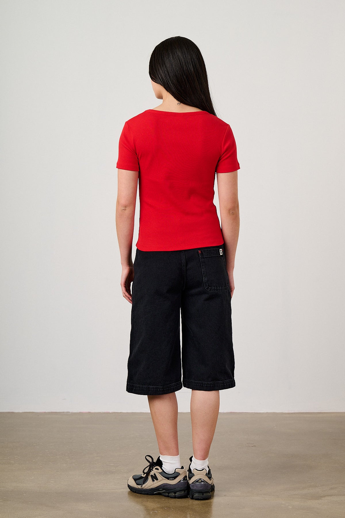 Vita - Scoop Neck T-Shirt Organic Cotton in Red