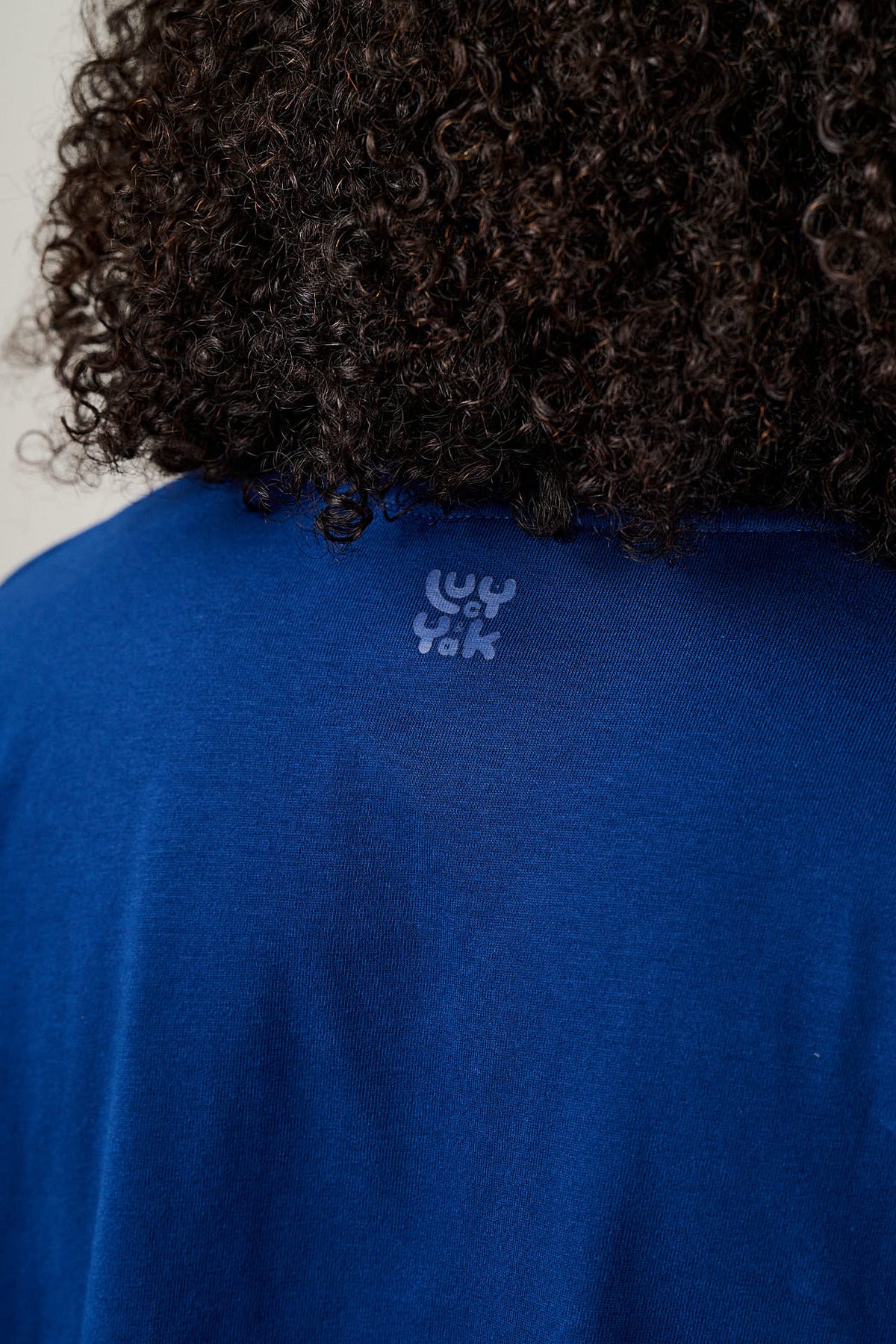 Zayla - Cropped Boxy T-Shirt Cotton in Blue