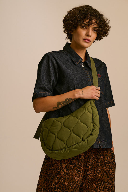 Bryony - Crossbody Quilted Bag in Khaki